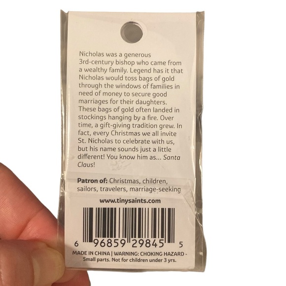 Brand New Tiny Saints St. Nicholas Key Chain/Backpack Charm - Picture 2 of 4